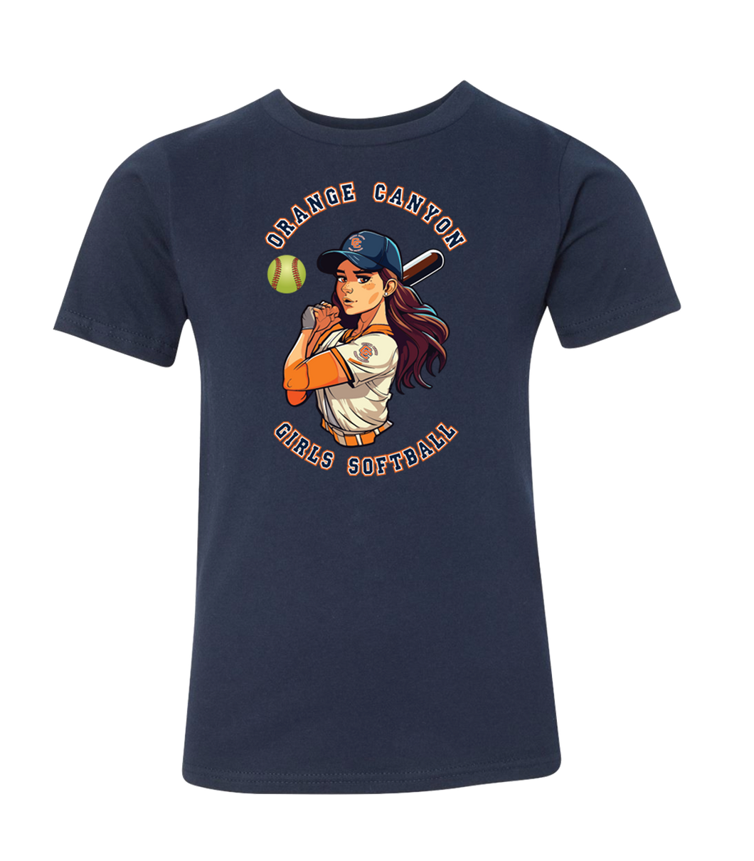 OCGSL Softball Girl Youth Cotton Tee