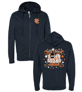 Bomb Squad All Stars Zippered Sweatshirt (Navy or Black 5-7 Days