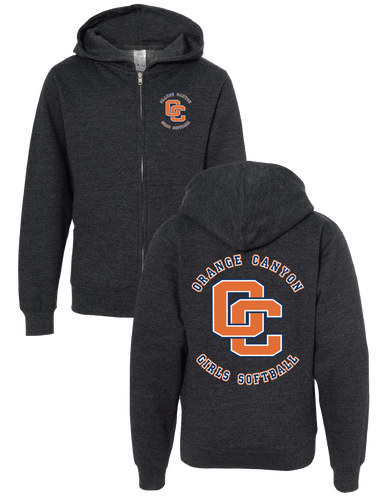 OCGSL Youth Zippered Sweatshirt Charcoal