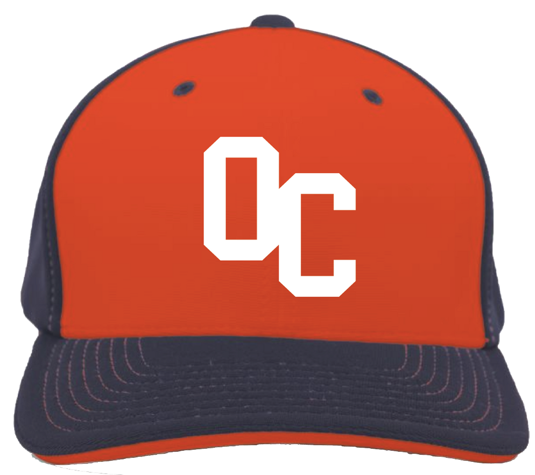 OCGSL Pacific Headwear OC Logo Puff Hat - Orange/Navy